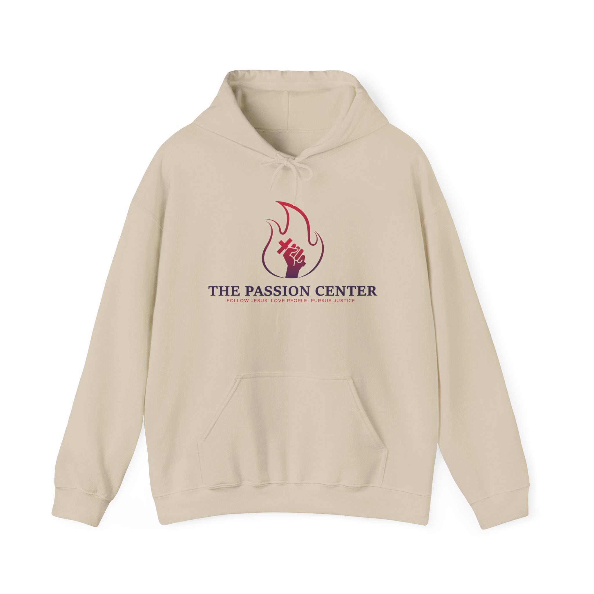 The Passion Center Hoodie — Inspirational Flame Logo Pullover