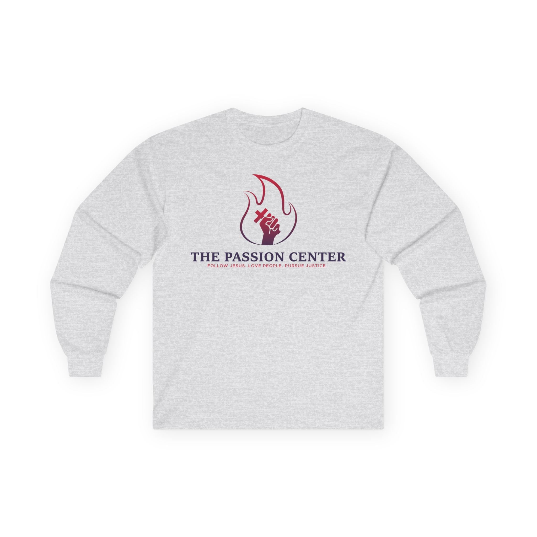 The Passion Center Long Sleeve Tee — Flame Logo Charity Shirt