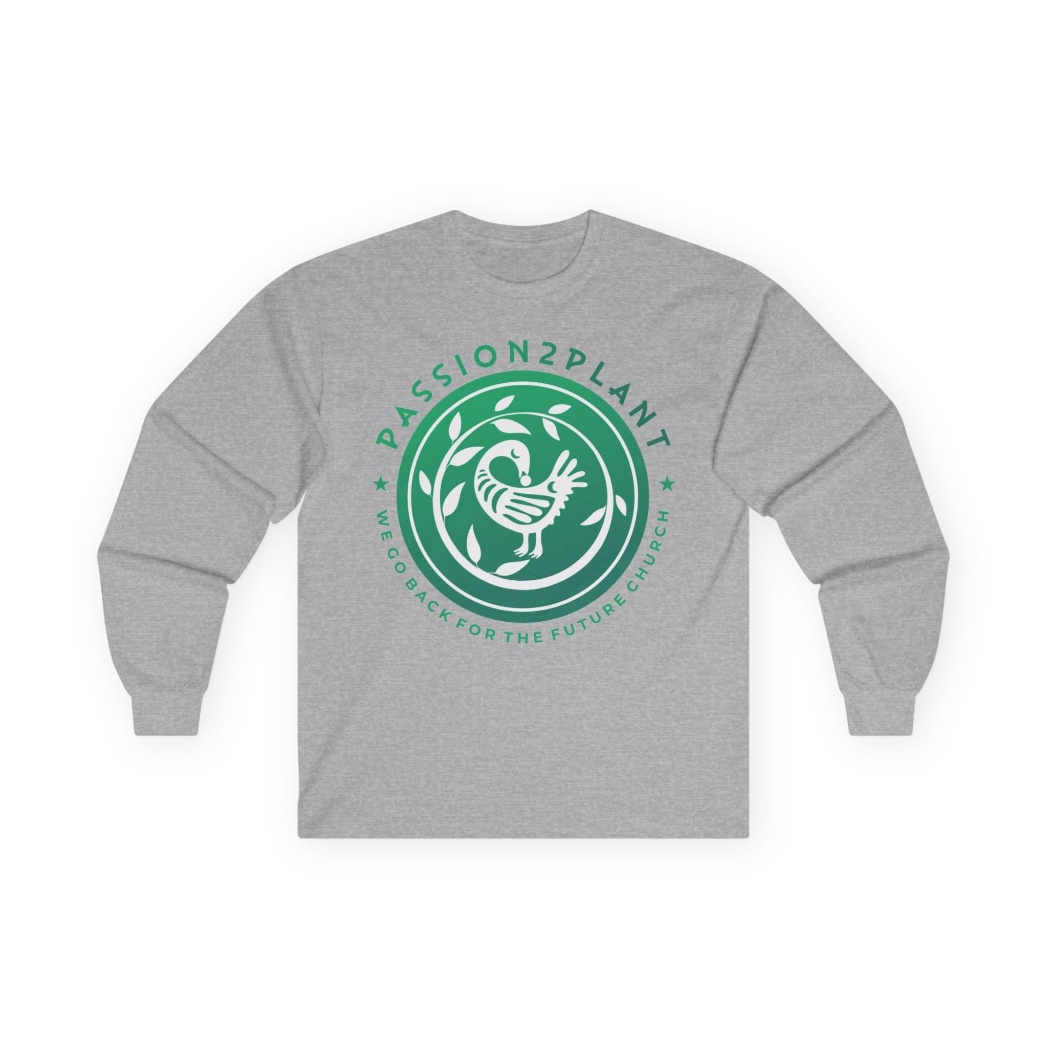 Passion2Plant Logo Long Sleeve Tee — Eco Gardening Crew Shirt