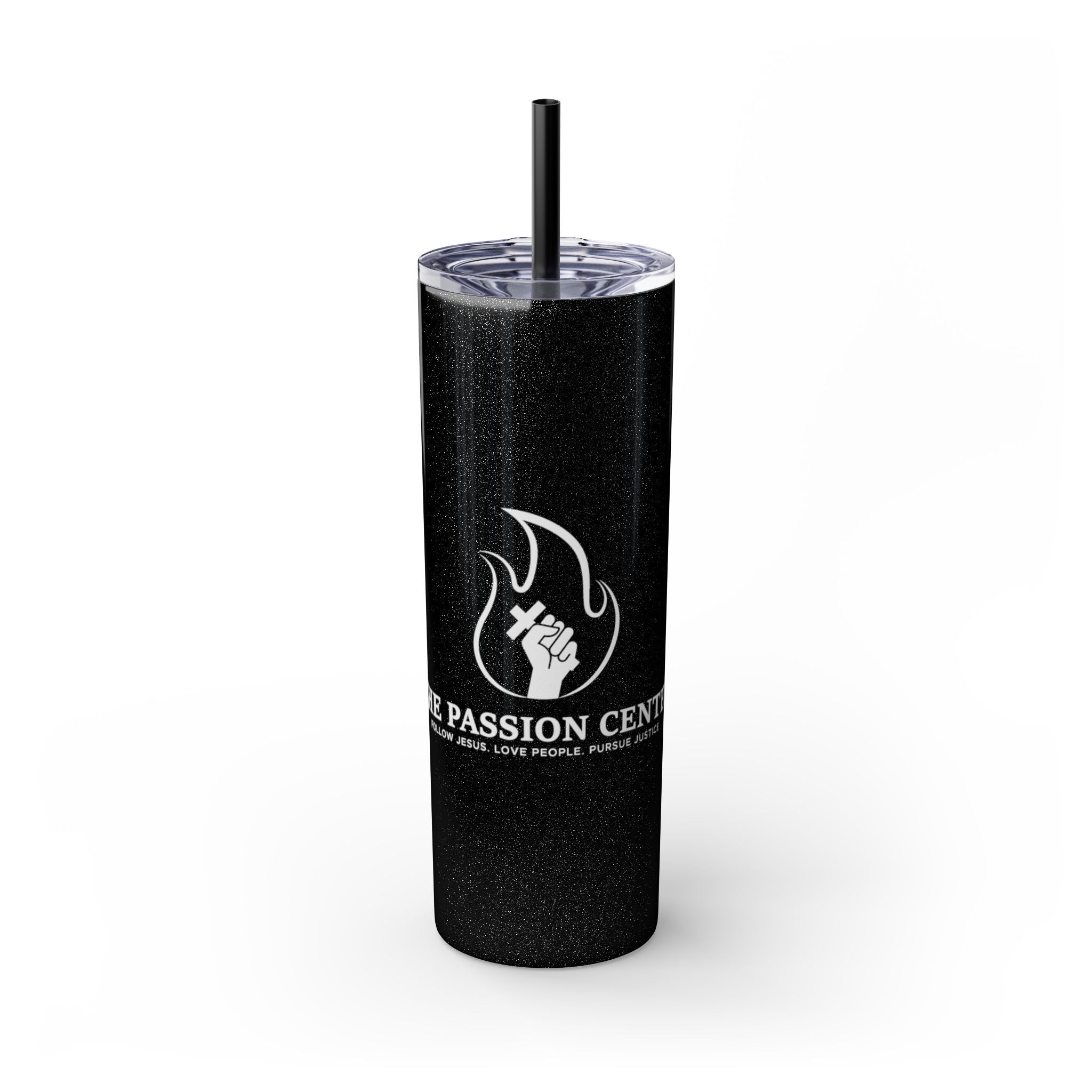 Copy of Skinny Tumbler - Passion2Plant Green Eco Logo 20oz Straw Cup