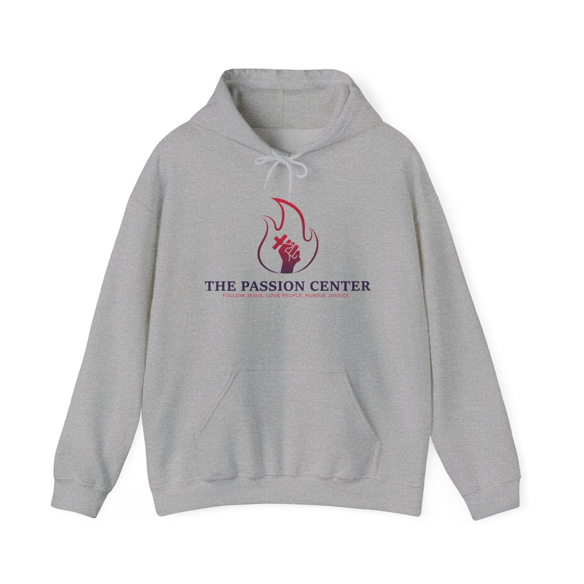 The Passion Center Hoodie — Inspirational Flame Logo Pullover
