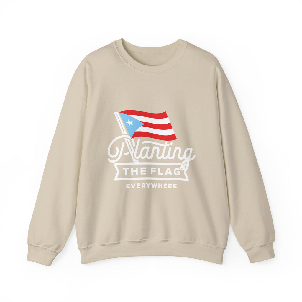 Planting the Flag Crewneck Sweatshirt — Minimal Church Ministry Logo