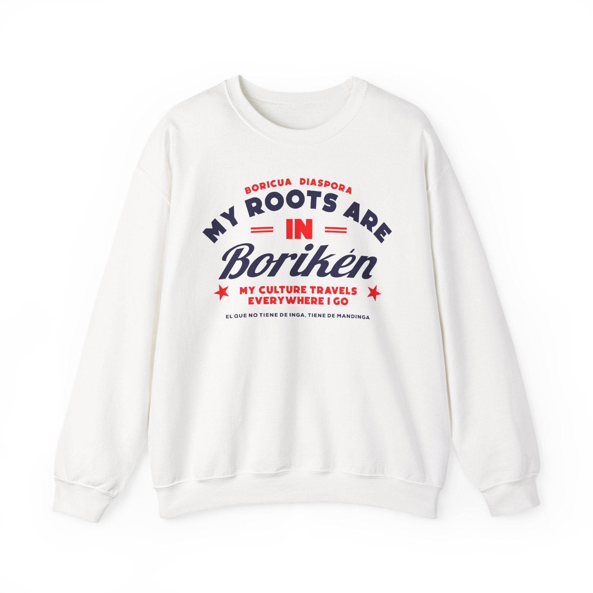 My Roots are in Boriken Crewneck Sweatshirt — Minimal Church Ministry Logo
