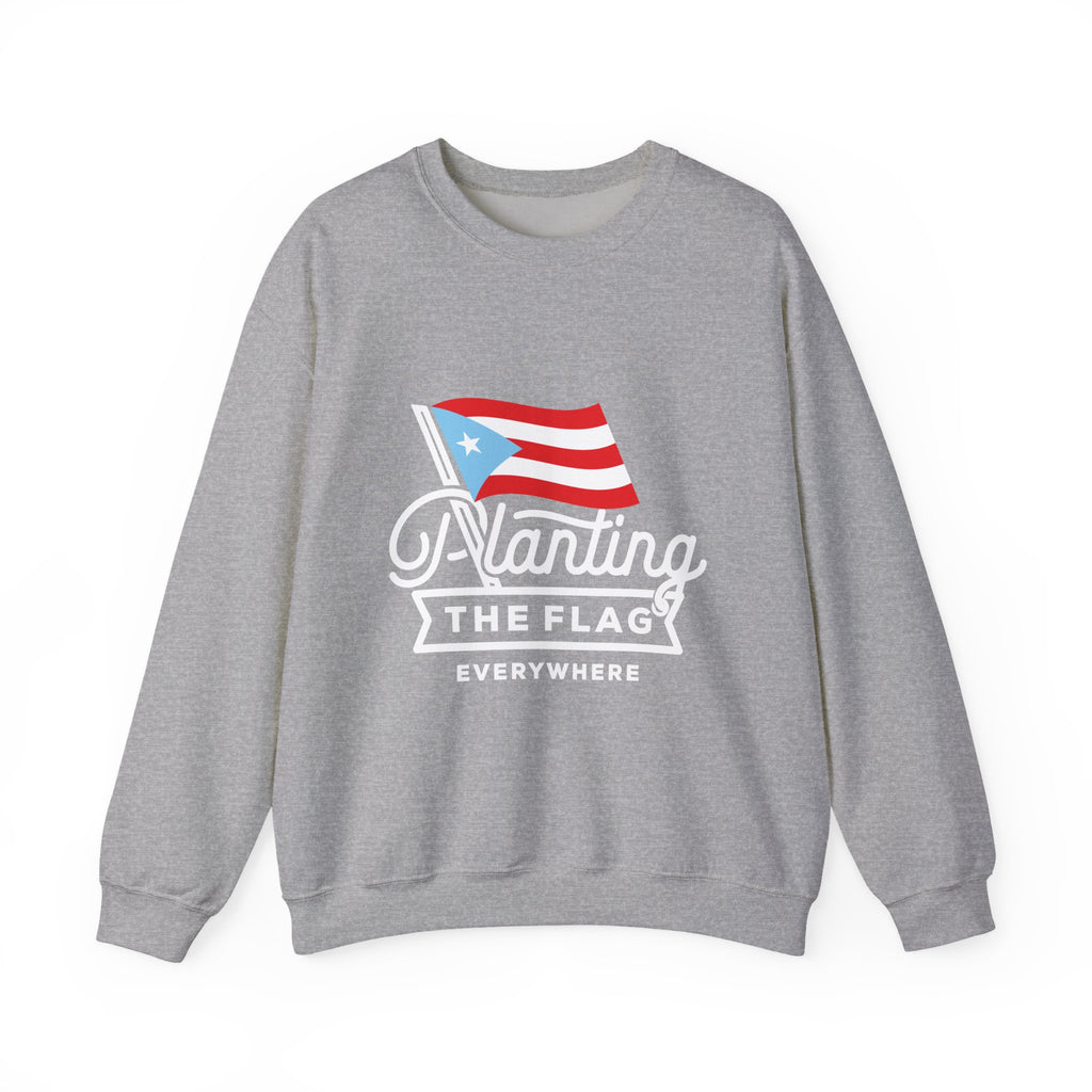 Planting the Flag Crewneck Sweatshirt — Minimal Church Ministry Logo