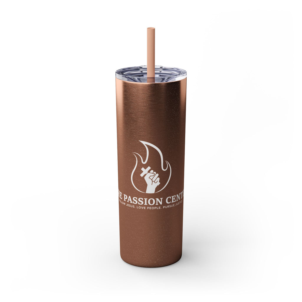 Copy of Skinny Tumbler - Passion2Plant Green Eco Logo 20oz Straw Cup