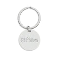 Engraved Stainless Steel Round Keychain — Customizable Name & Message