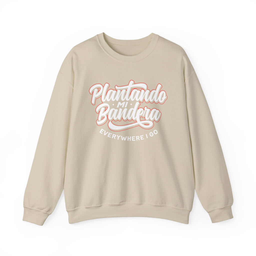 Plantando Mi Bandera Crewneck Sweatshirt — Minimal Church Ministry Logo