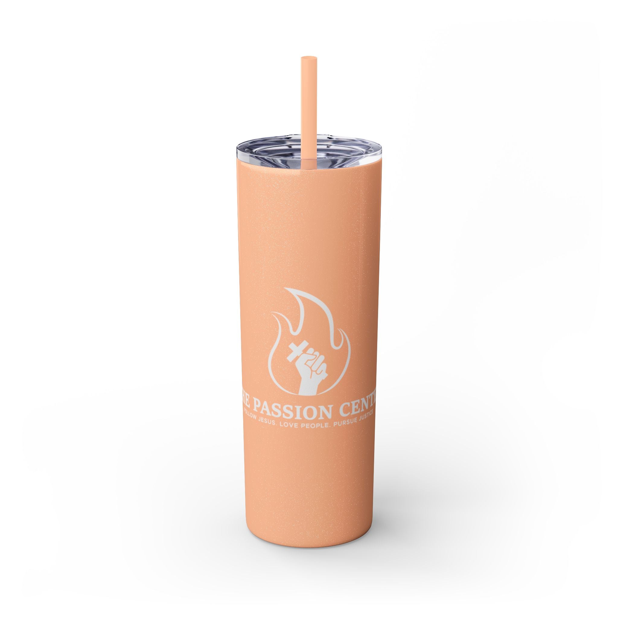 Copy of Skinny Tumbler - Passion2Plant Green Eco Logo 20oz Straw Cup