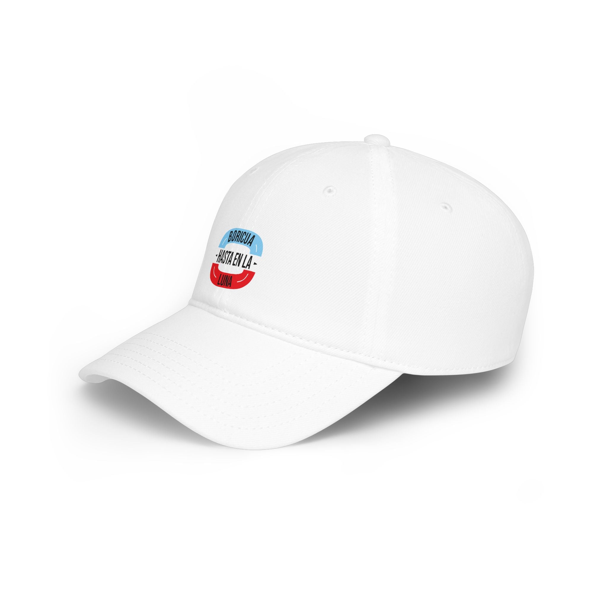 Boricua Hasta En La Luna Embroidered Low-Profile Baseball Cap