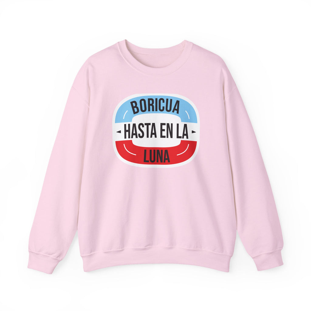 Boricua Hasta En La Luna Crewneck Sweatshirt — Minimal Church Ministry Logo
