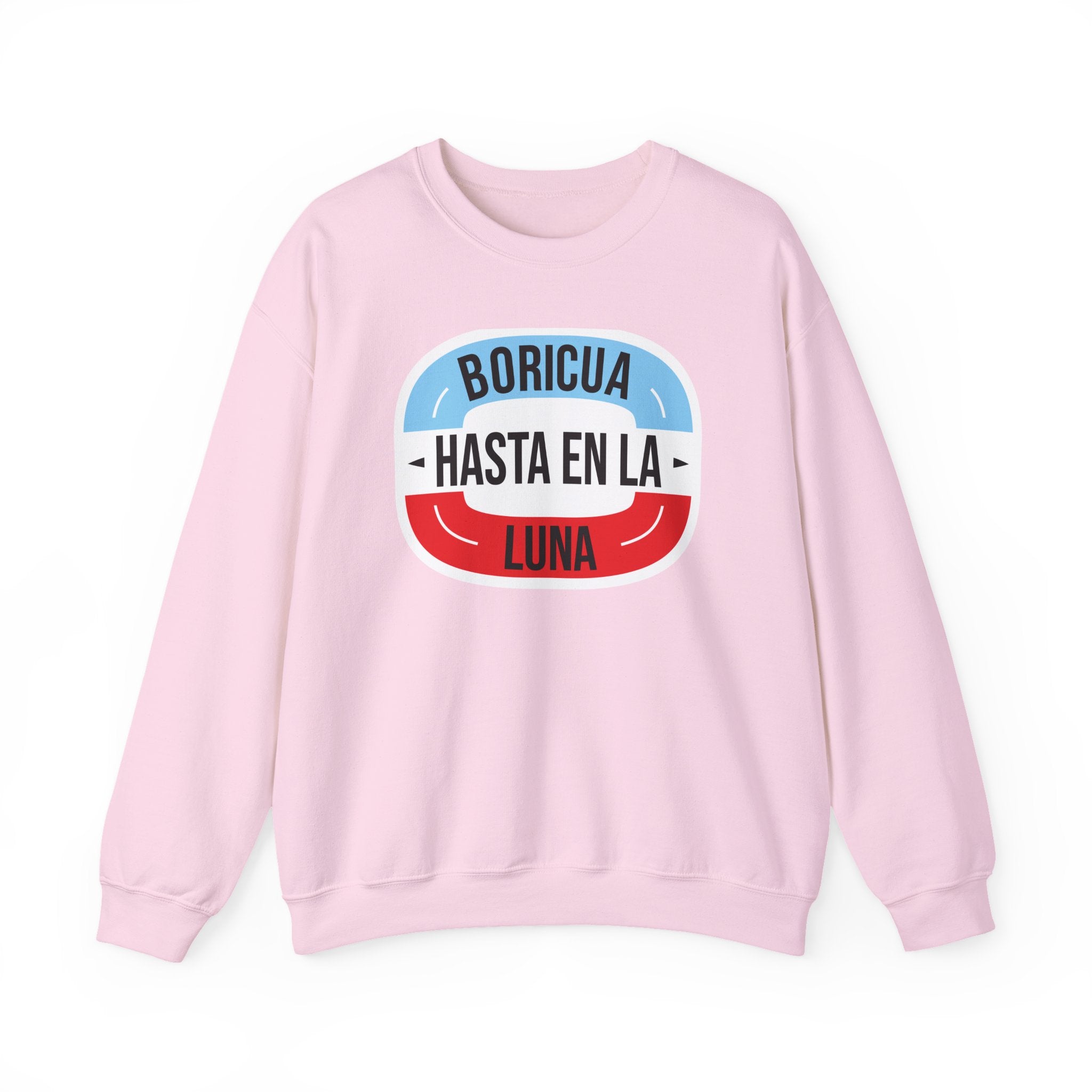 Boricua Hasta En La Luna Crewneck Sweatshirt — Minimal Church Ministry Logo