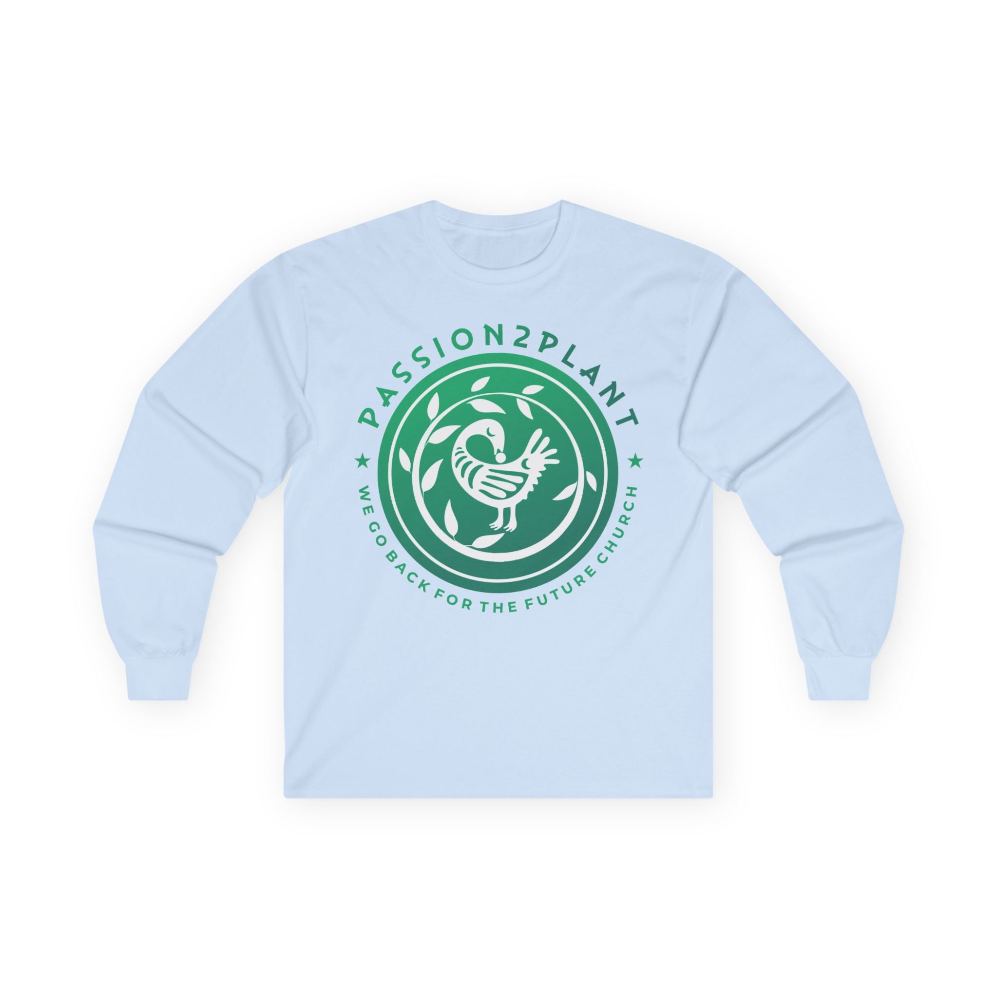Passion2Plant Logo Long Sleeve Tee — Eco Gardening Crew Shirt