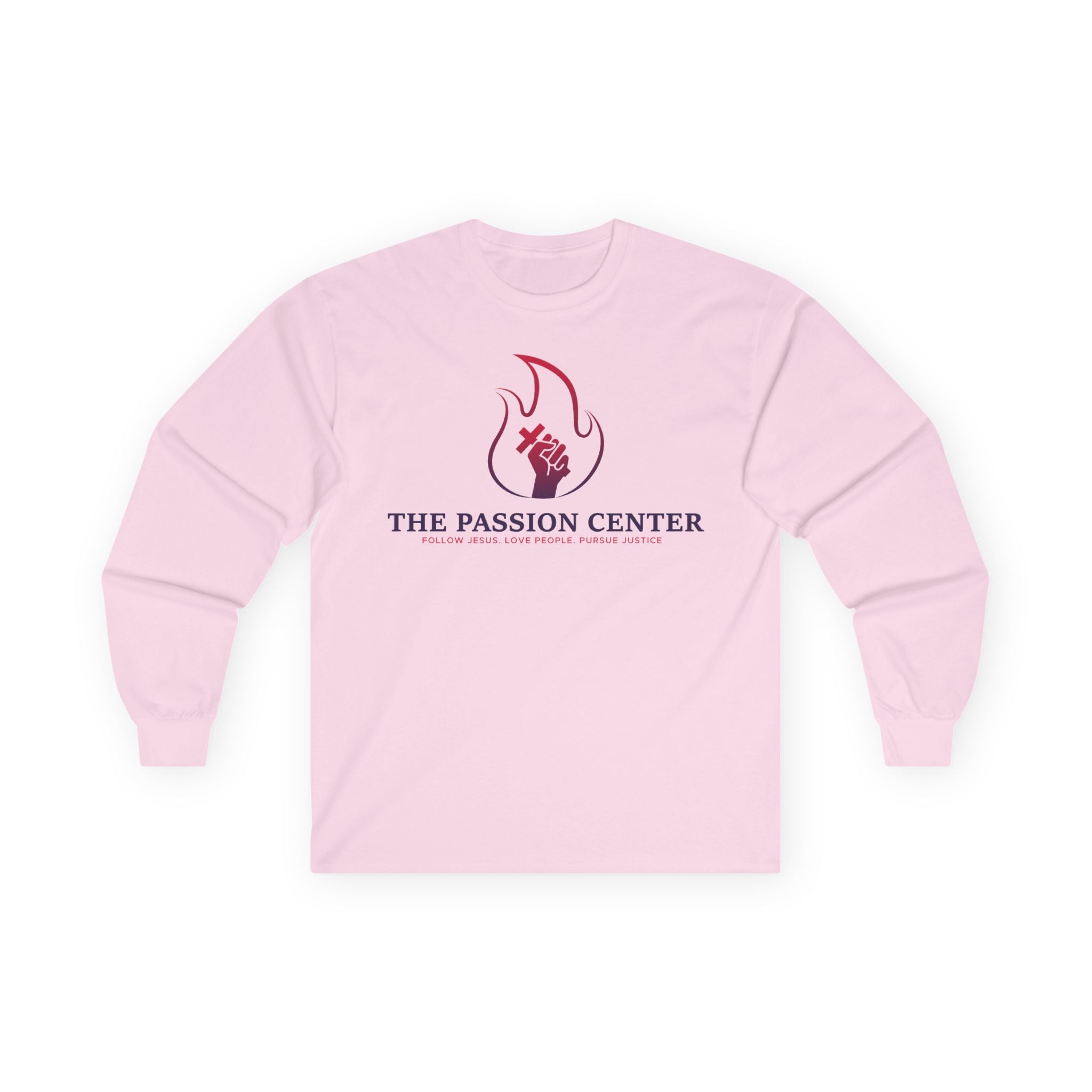 The Passion Center Long Sleeve Tee — Flame Logo Charity Shirt