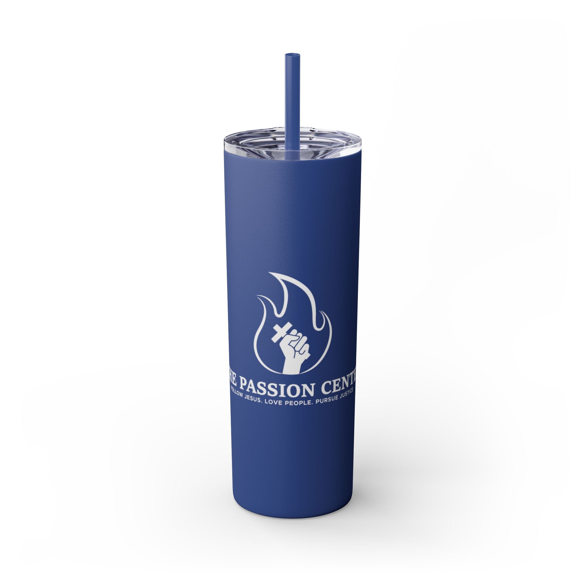 Copy of Skinny Tumbler - Passion2Plant Green Eco Logo 20oz Straw Cup
