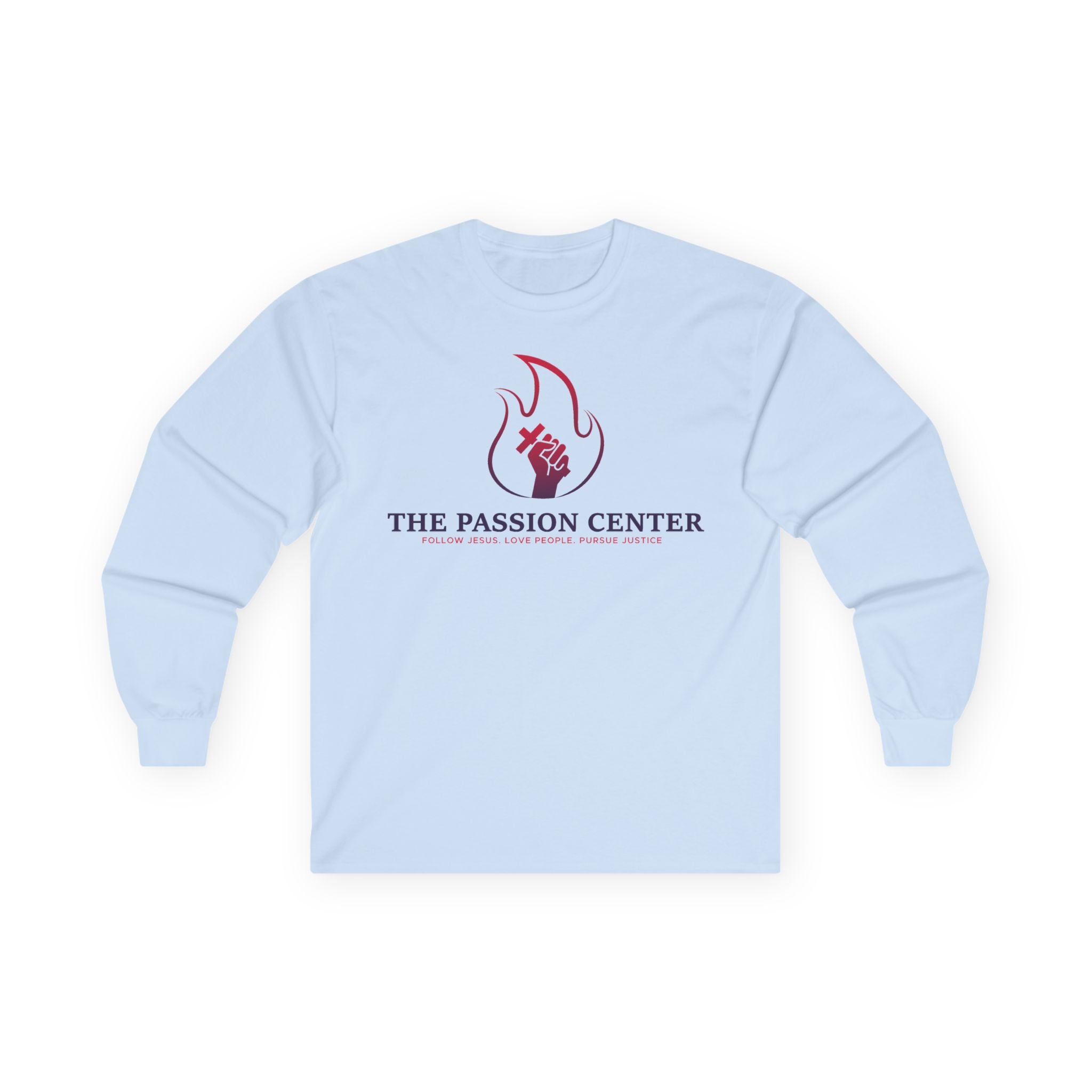 The Passion Center Long Sleeve Tee — Flame Logo Charity Shirt