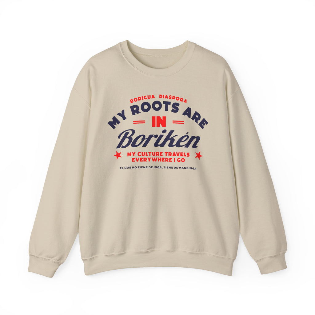 My Roots are in Boriken Crewneck Sweatshirt — Minimal Church Ministry Logo