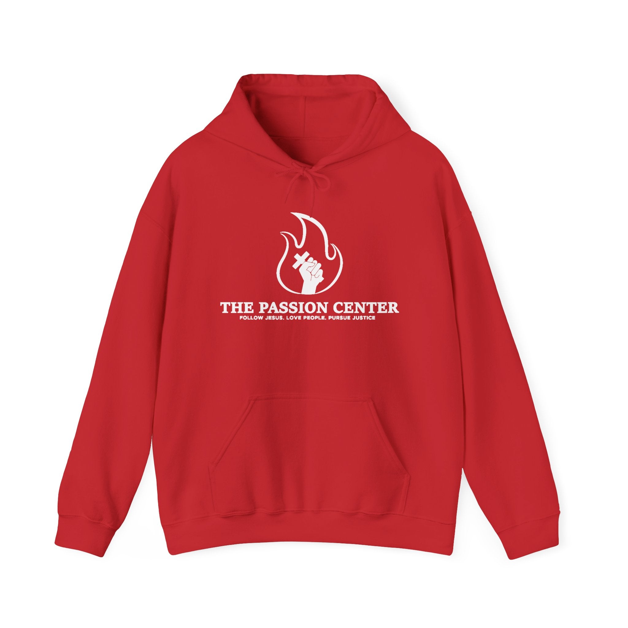 The Passion Center Hoodie — Flame Logo Church & Ministry Sweatshirt