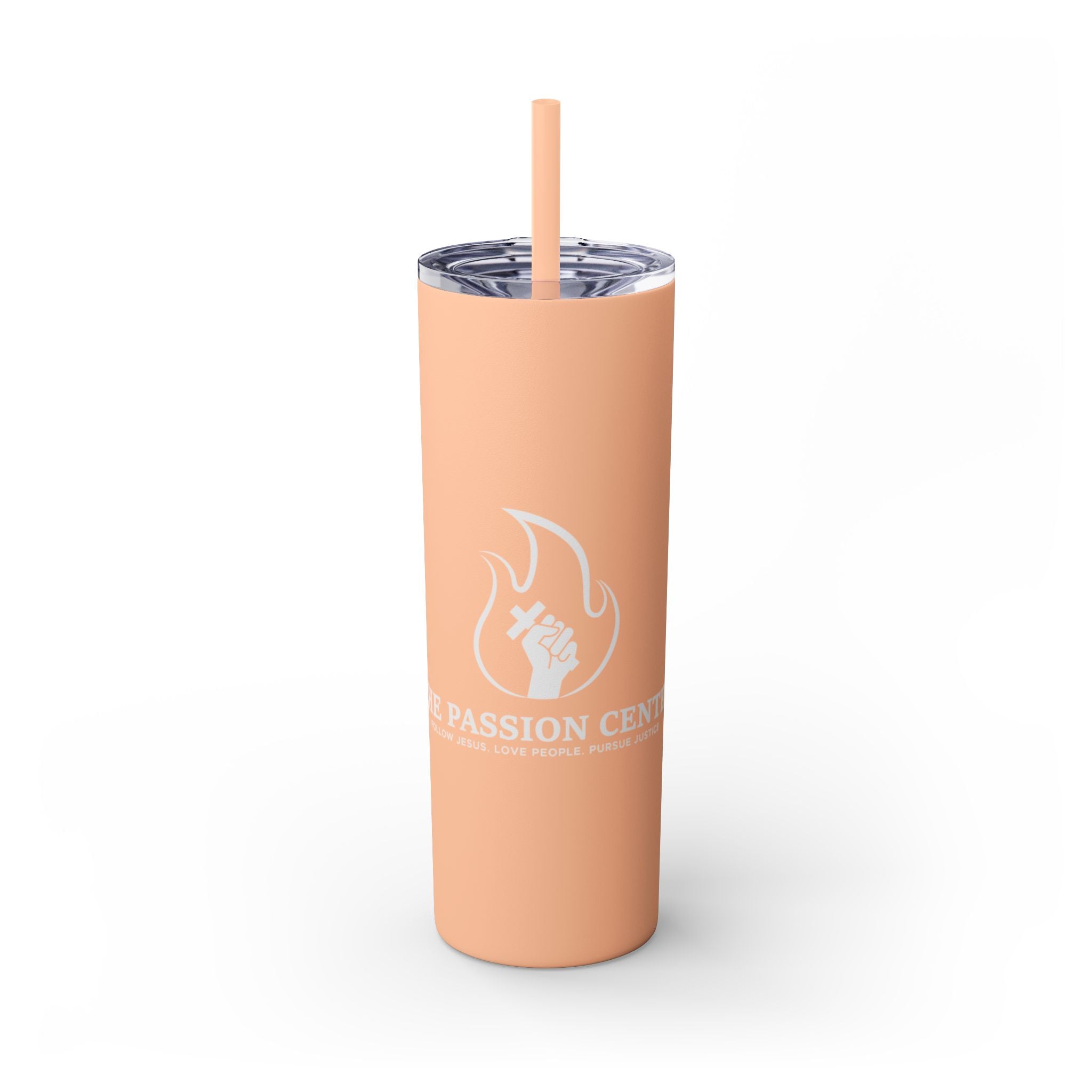 Copy of Skinny Tumbler - Passion2Plant Green Eco Logo 20oz Straw Cup