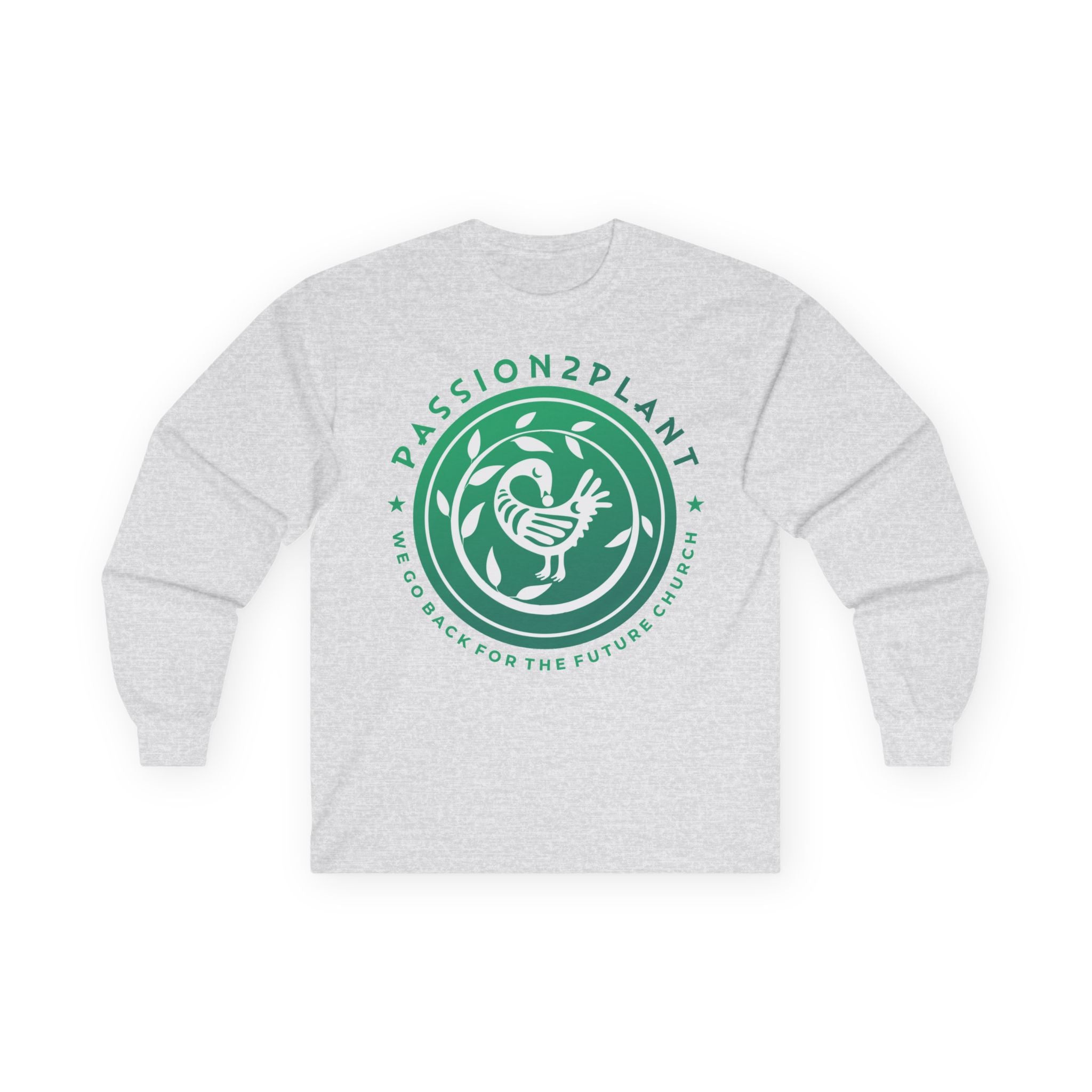 Passion2Plant Logo Long Sleeve Tee — Eco Gardening Crew Shirt