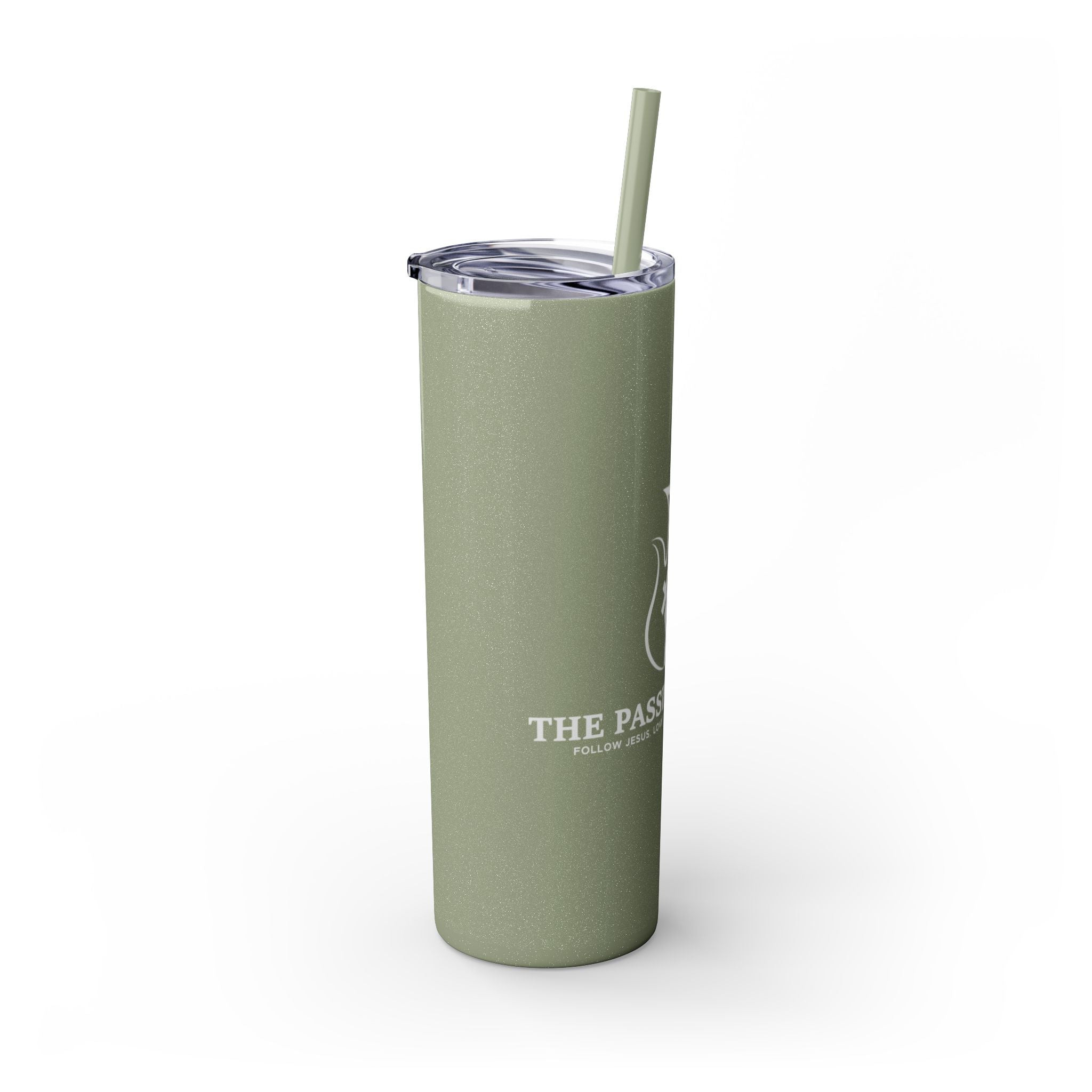 Copy of Skinny Tumbler - Passion2Plant Green Eco Logo 20oz Straw Cup