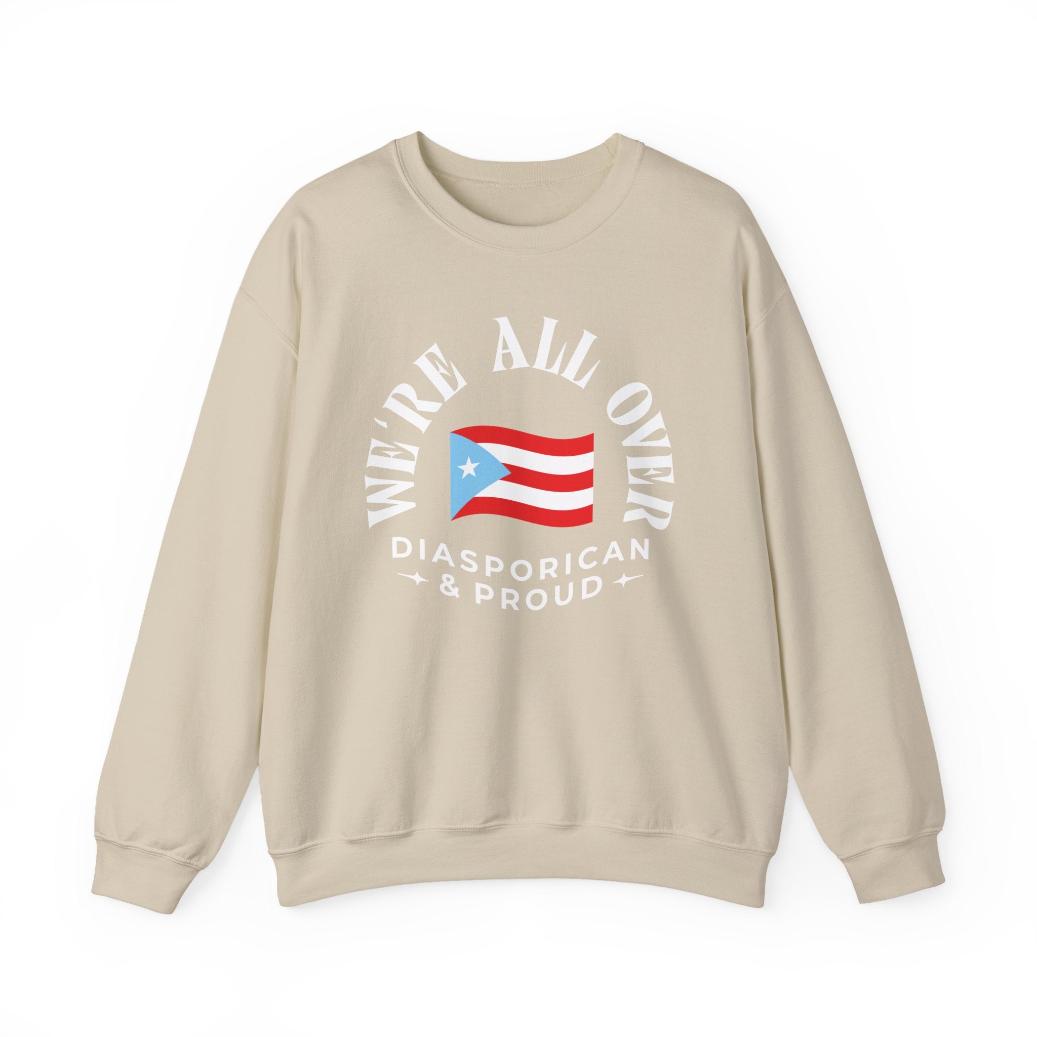 We're All Over Crewneck Sweatshirt — Minimal Church Ministry Logo