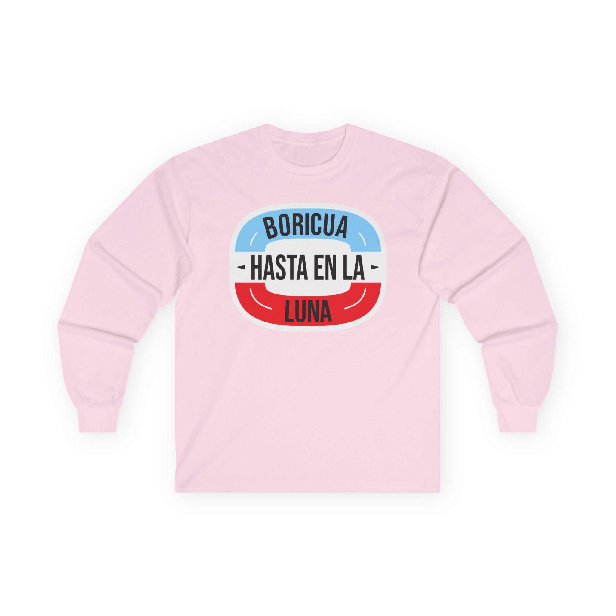 Boricua Hasta En La Luna Long Sleeve Tee — Minimalist Church Group Shirt