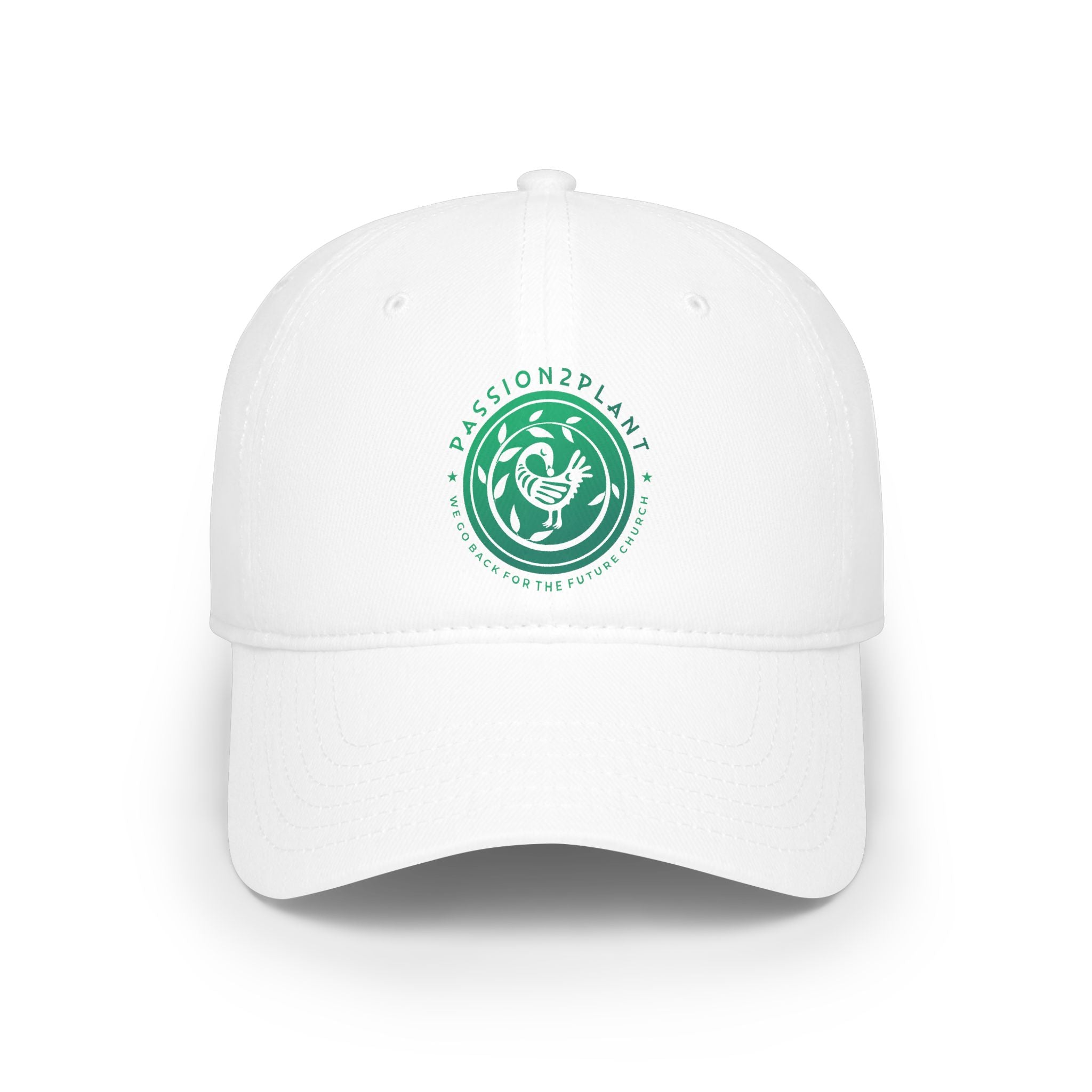 Low Profile Baseball Cap with Green Circular Emblem – 'Passion2Play' Logo Hat