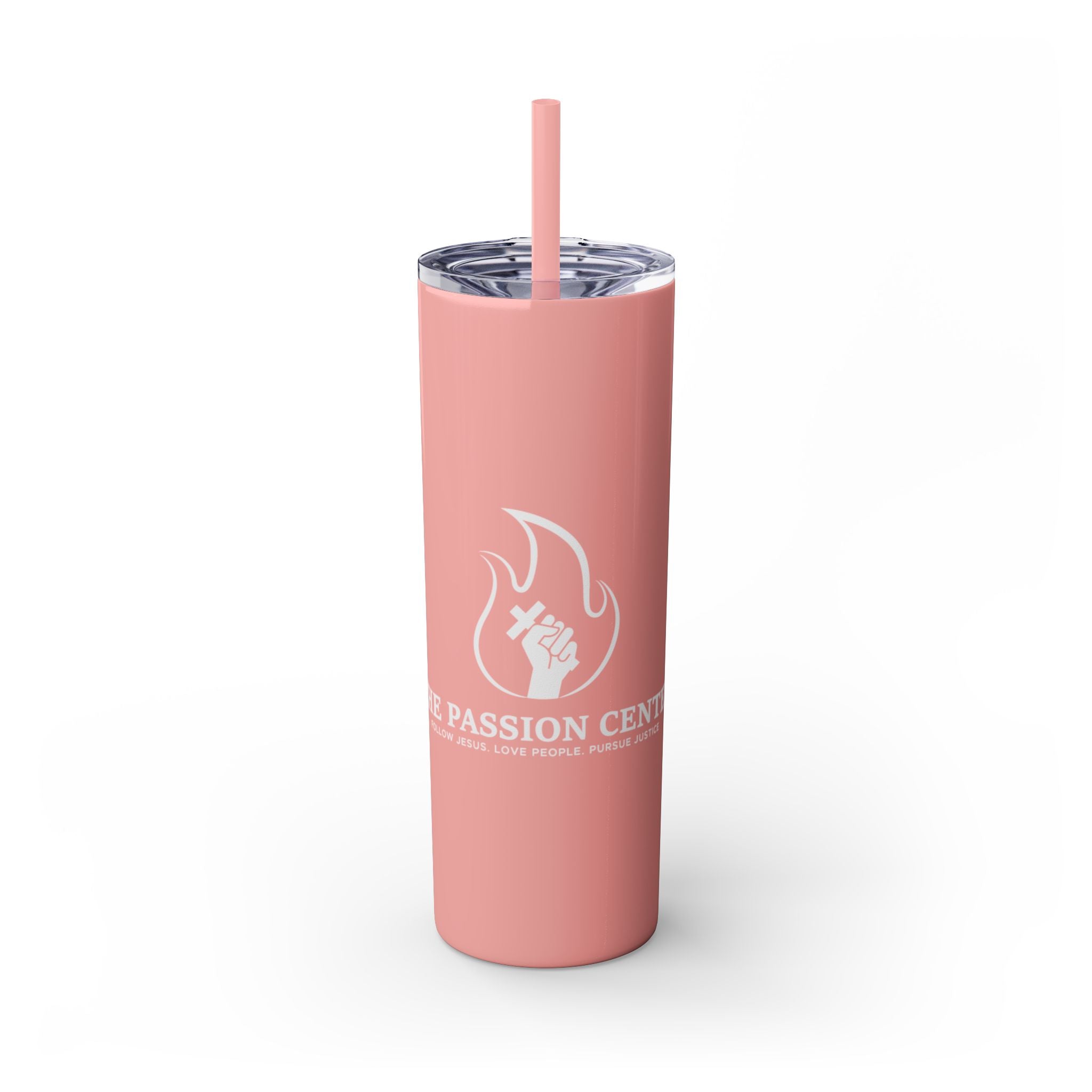 Copy of Skinny Tumbler - Passion2Plant Green Eco Logo 20oz Straw Cup