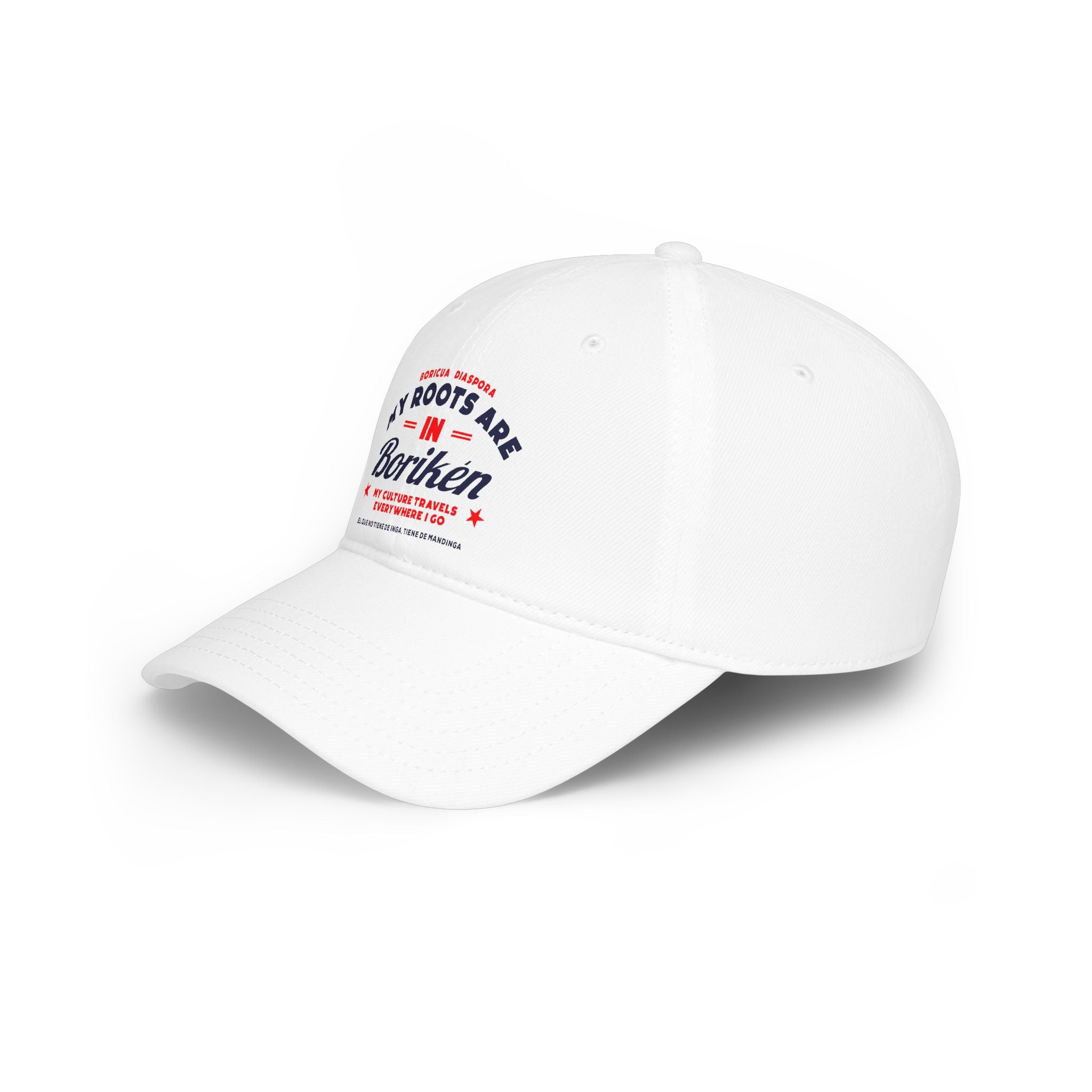 My Roots are in Boriken Embroidered Low-Profile Baseball Cap
