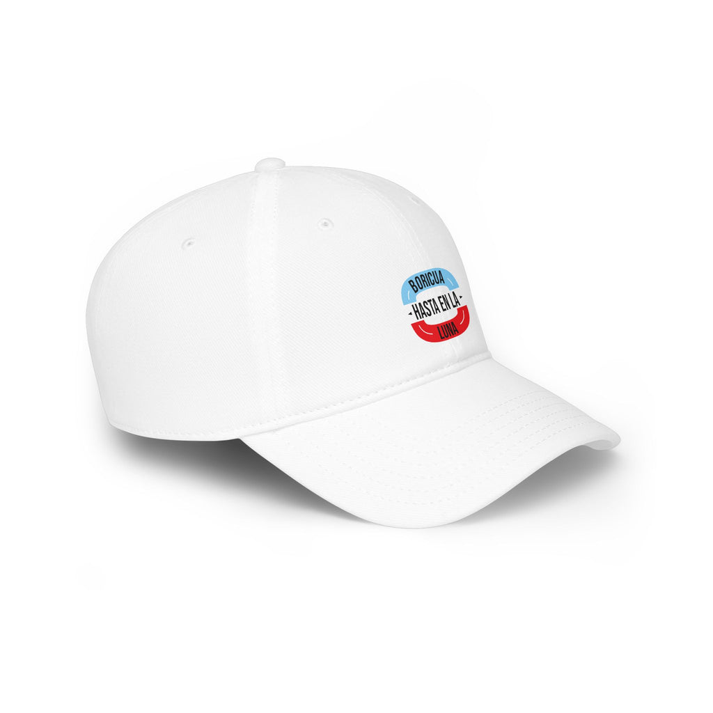 Boricua Hasta En La Luna Embroidered Low-Profile Baseball Cap