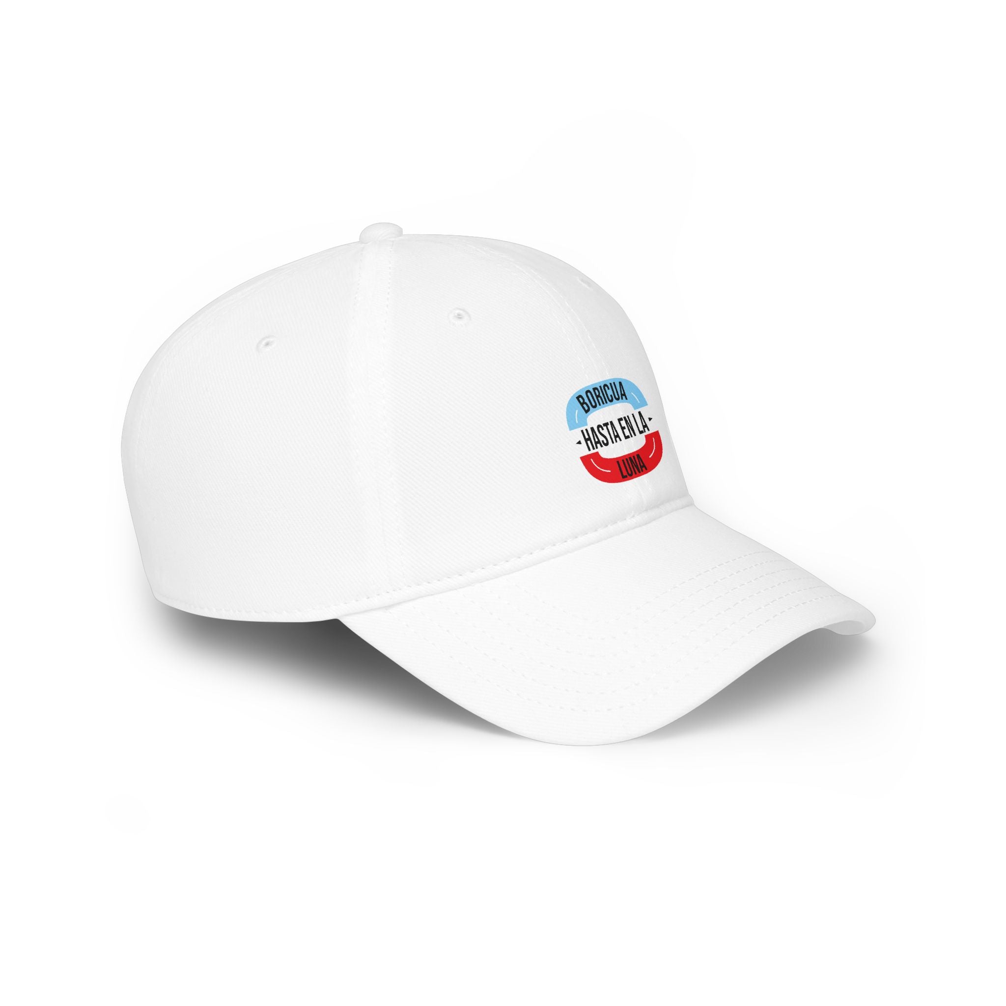 Boricua Hasta En La Luna Embroidered Low-Profile Baseball Cap