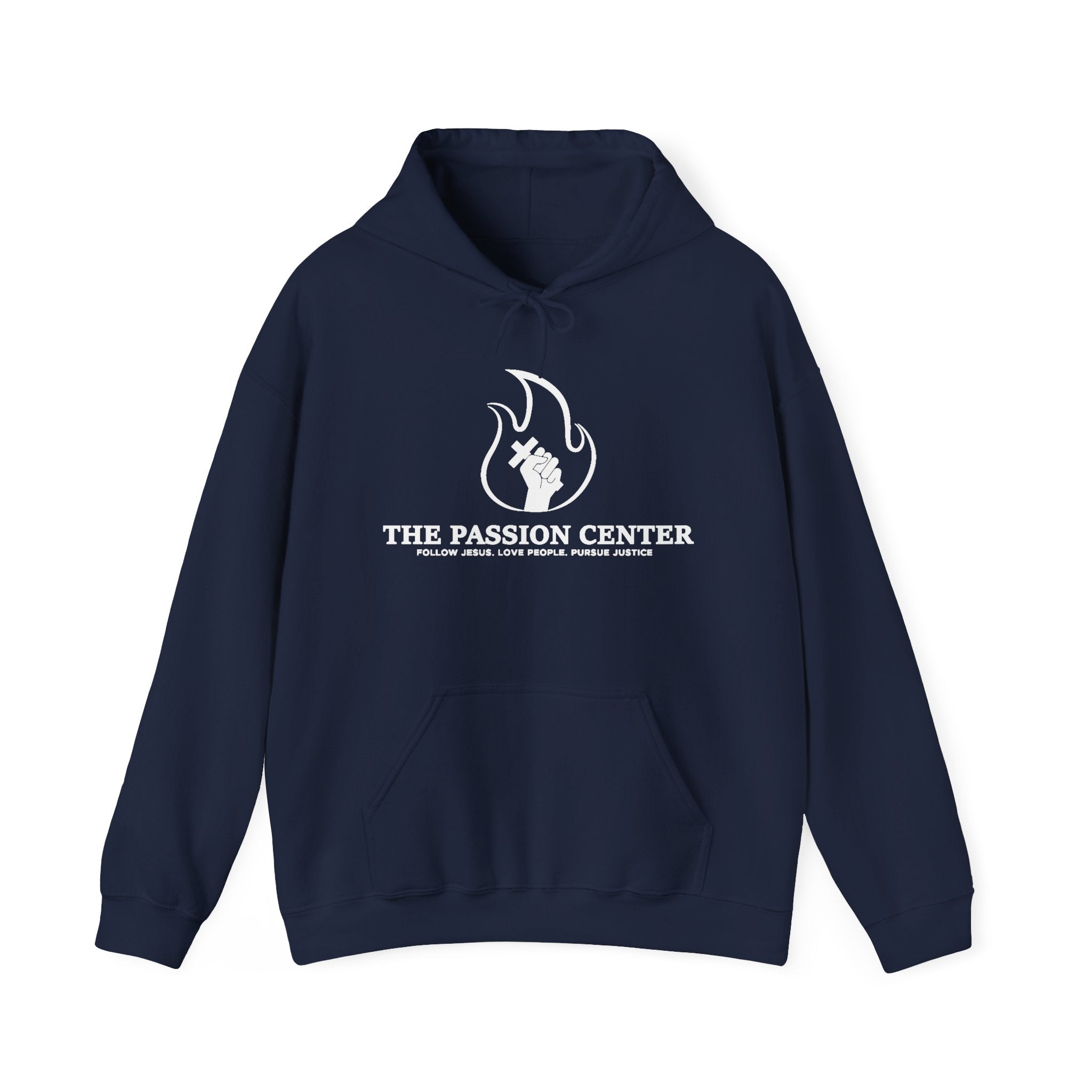 The Passion Center Hoodie — Flame Logo Church & Ministry Sweatshirt