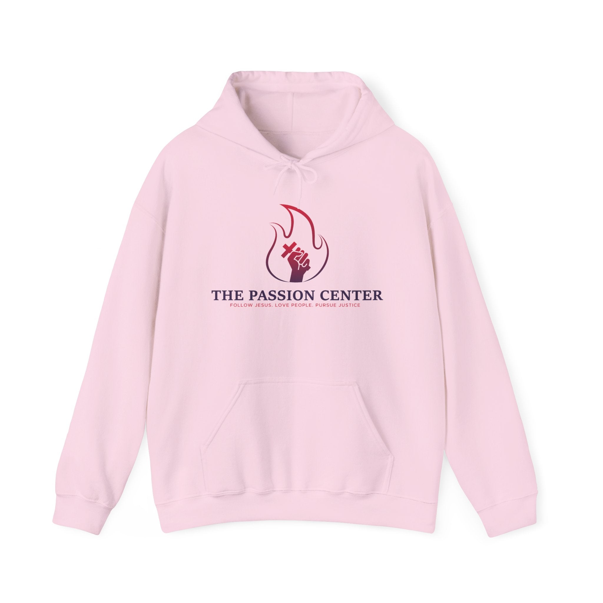 The Passion Center Hoodie — Inspirational Flame Logo Pullover