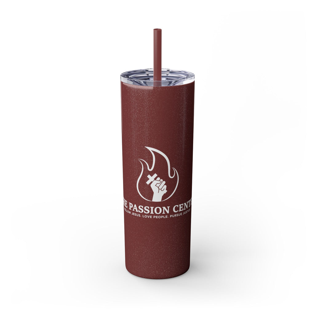 Copy of Skinny Tumbler - Passion2Plant Green Eco Logo 20oz Straw Cup