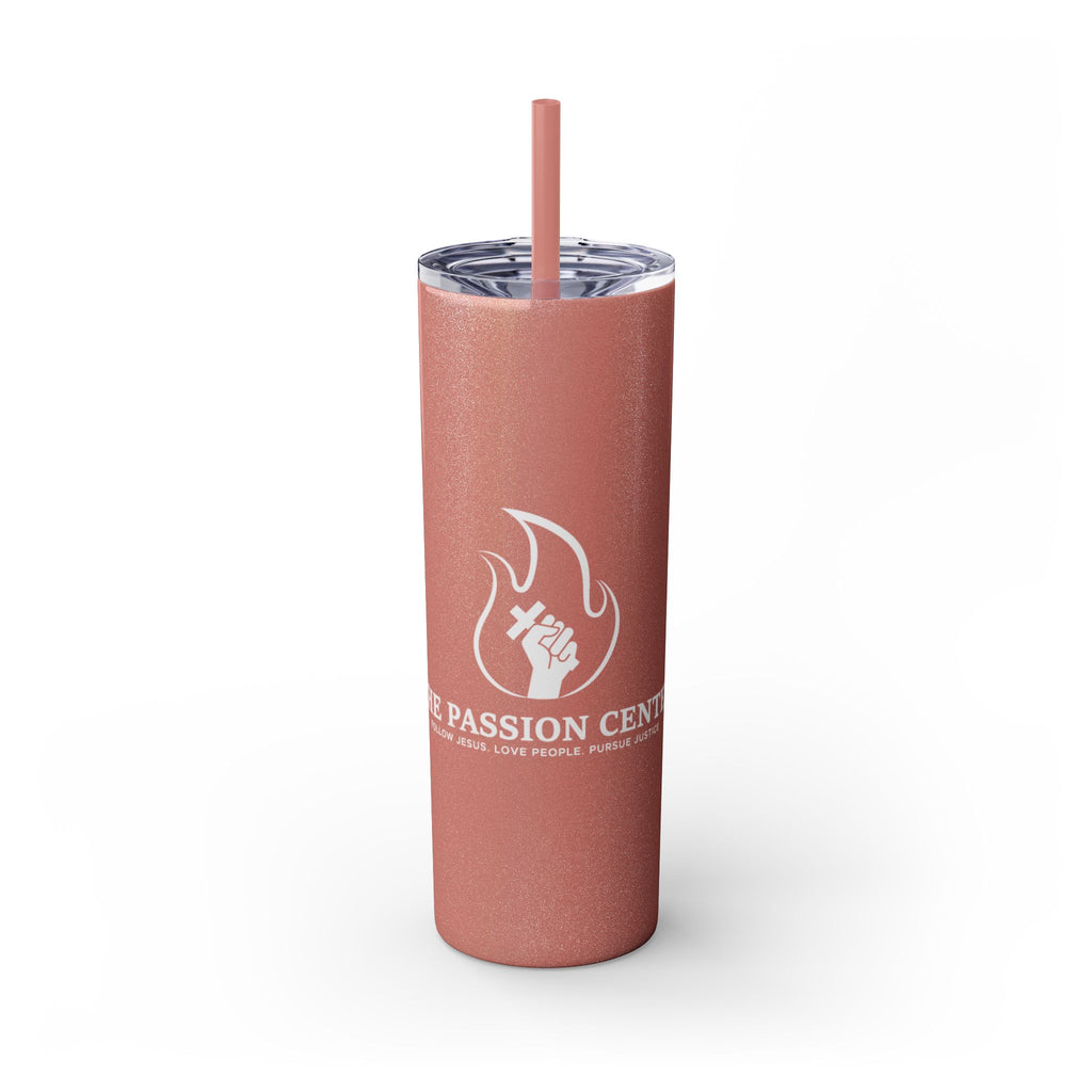 Copy of Skinny Tumbler - Passion2Plant Green Eco Logo 20oz Straw Cup
