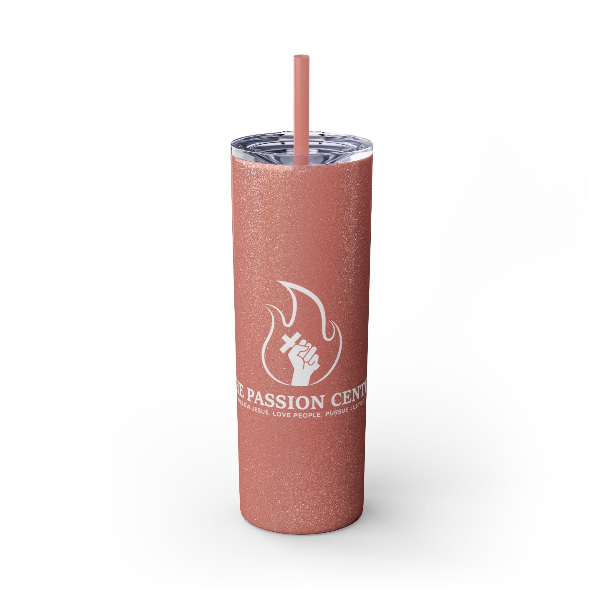 Copy of Skinny Tumbler - Passion2Plant Green Eco Logo 20oz Straw Cup