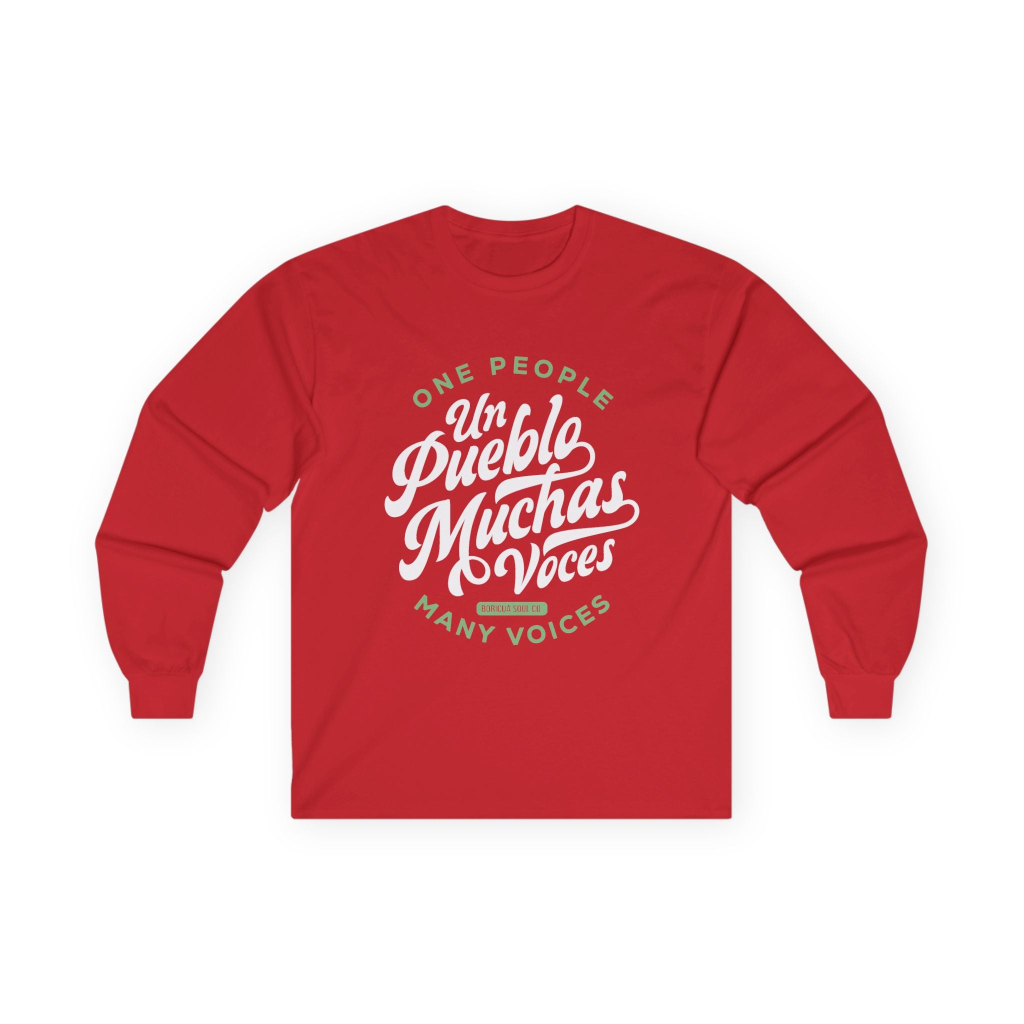 One People Many Voices Long Sleeve Tee — Minimalist Church Group Shirt