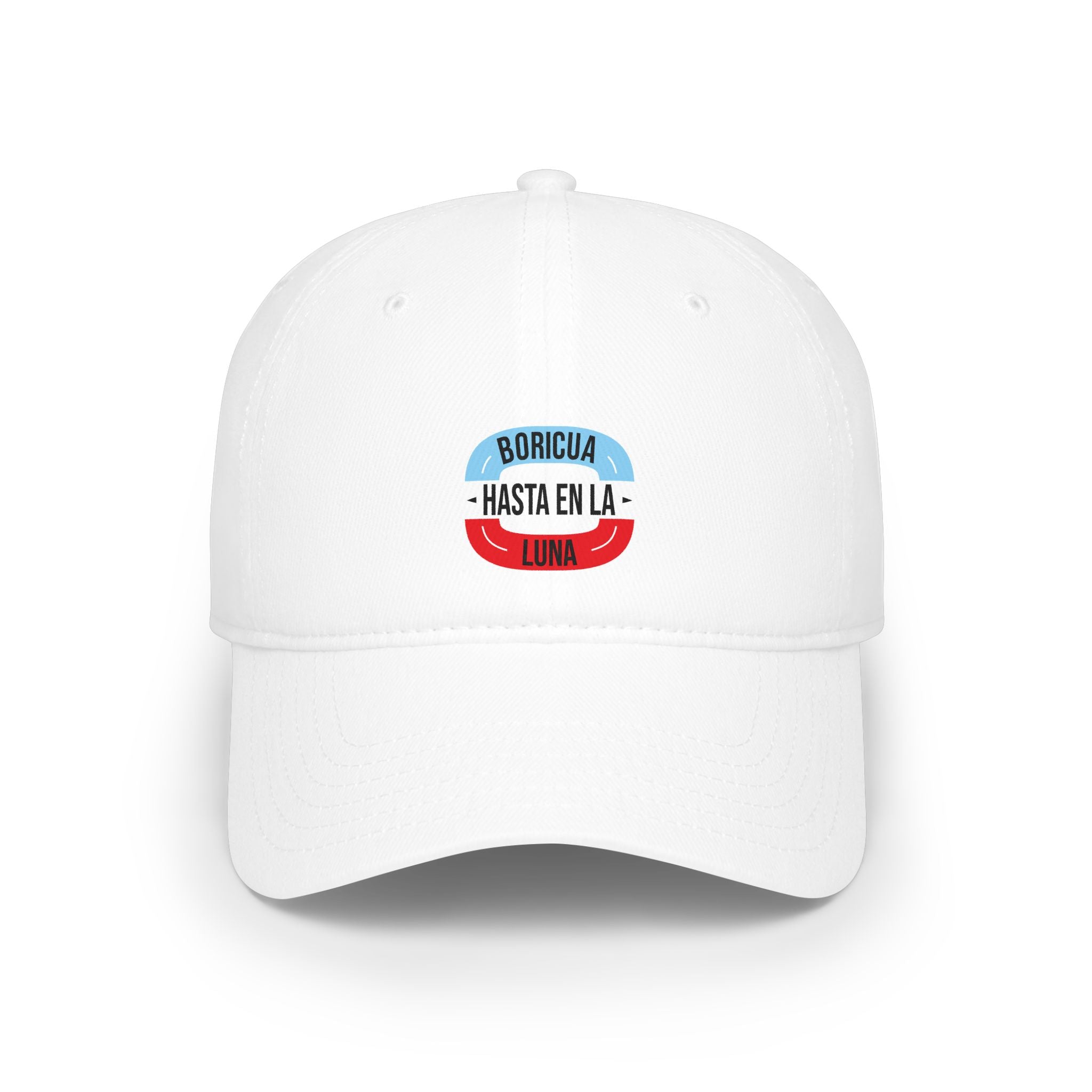 Boricua Hasta En La Luna Embroidered Low-Profile Baseball Cap