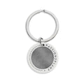 Engraved Stainless Steel Round Keychain — Personalized Circular ID Charm