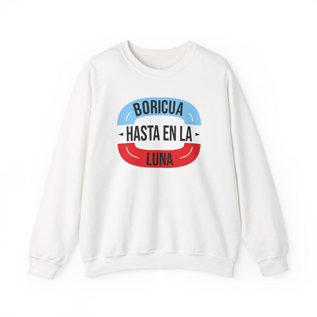 Boricua Hasta En La Luna Crewneck Sweatshirt — Minimal Church Ministry Logo