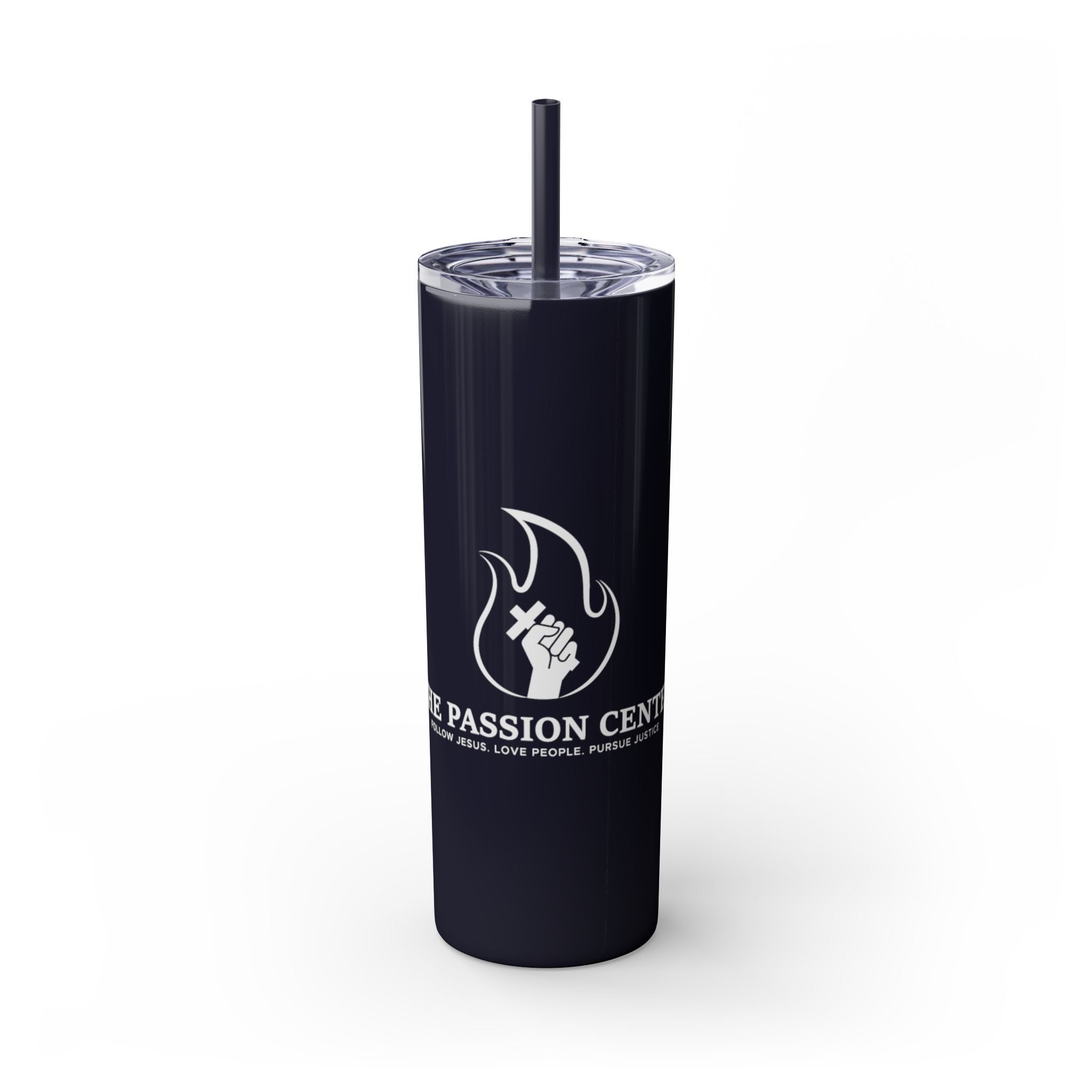Copy of Skinny Tumbler - Passion2Plant Green Eco Logo 20oz Straw Cup