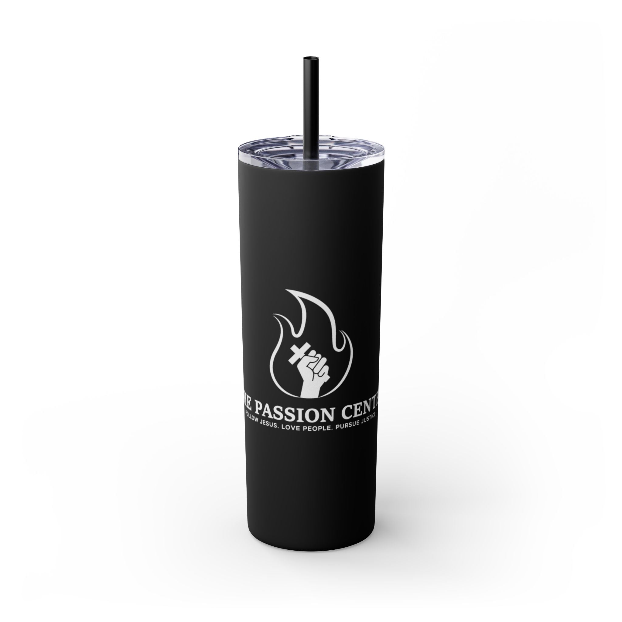 Copy of Skinny Tumbler - Passion2Plant Green Eco Logo 20oz Straw Cup