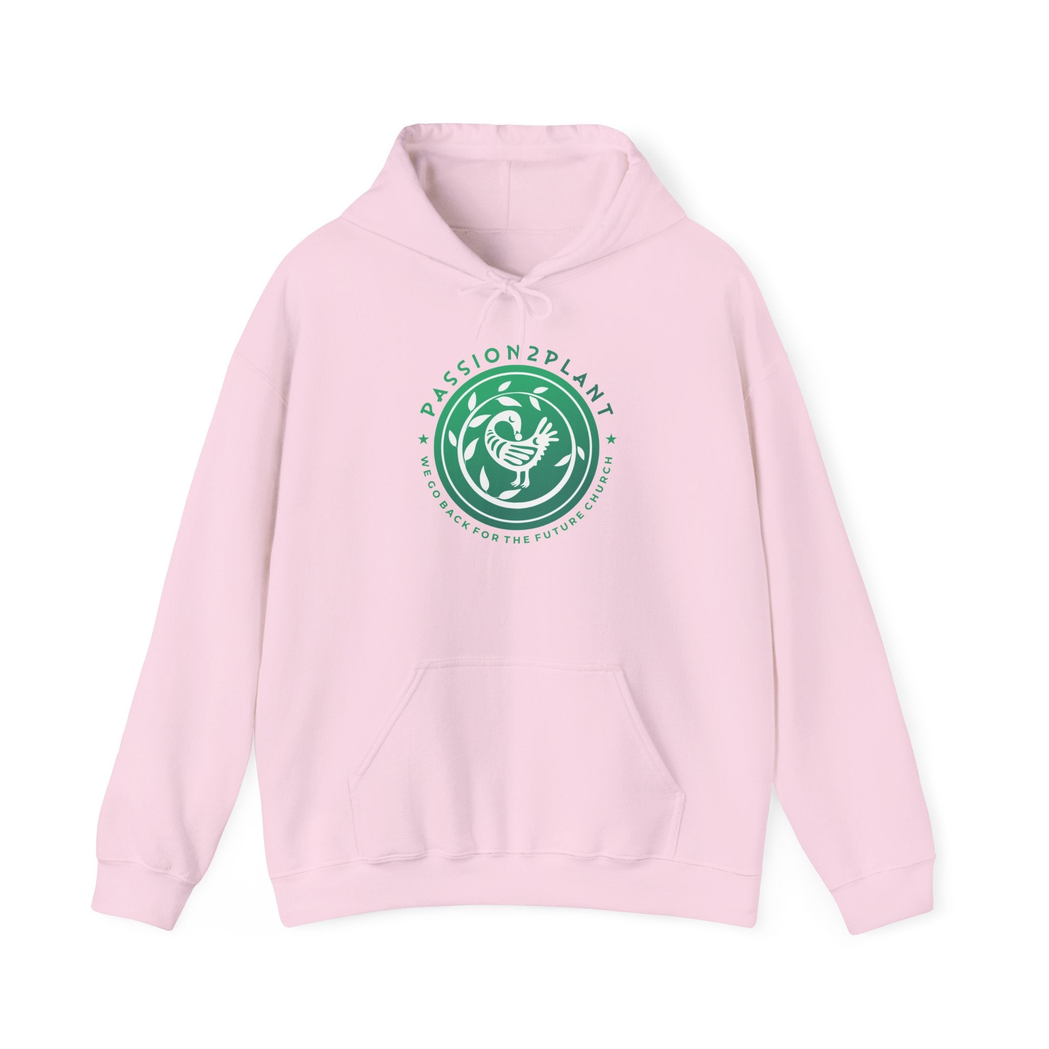 Passion2Plant Green Logo Hoodie — Botanical Plant Lover Pullover