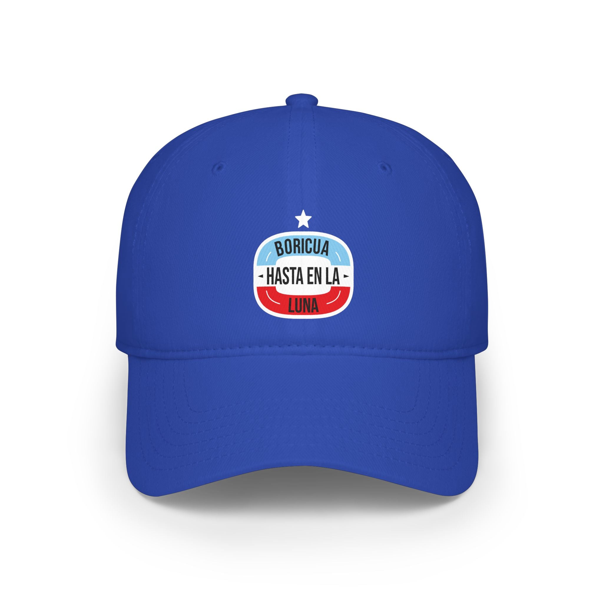 Boricua Hasta En La Luna Embroidered Low-Profile Baseball Cap