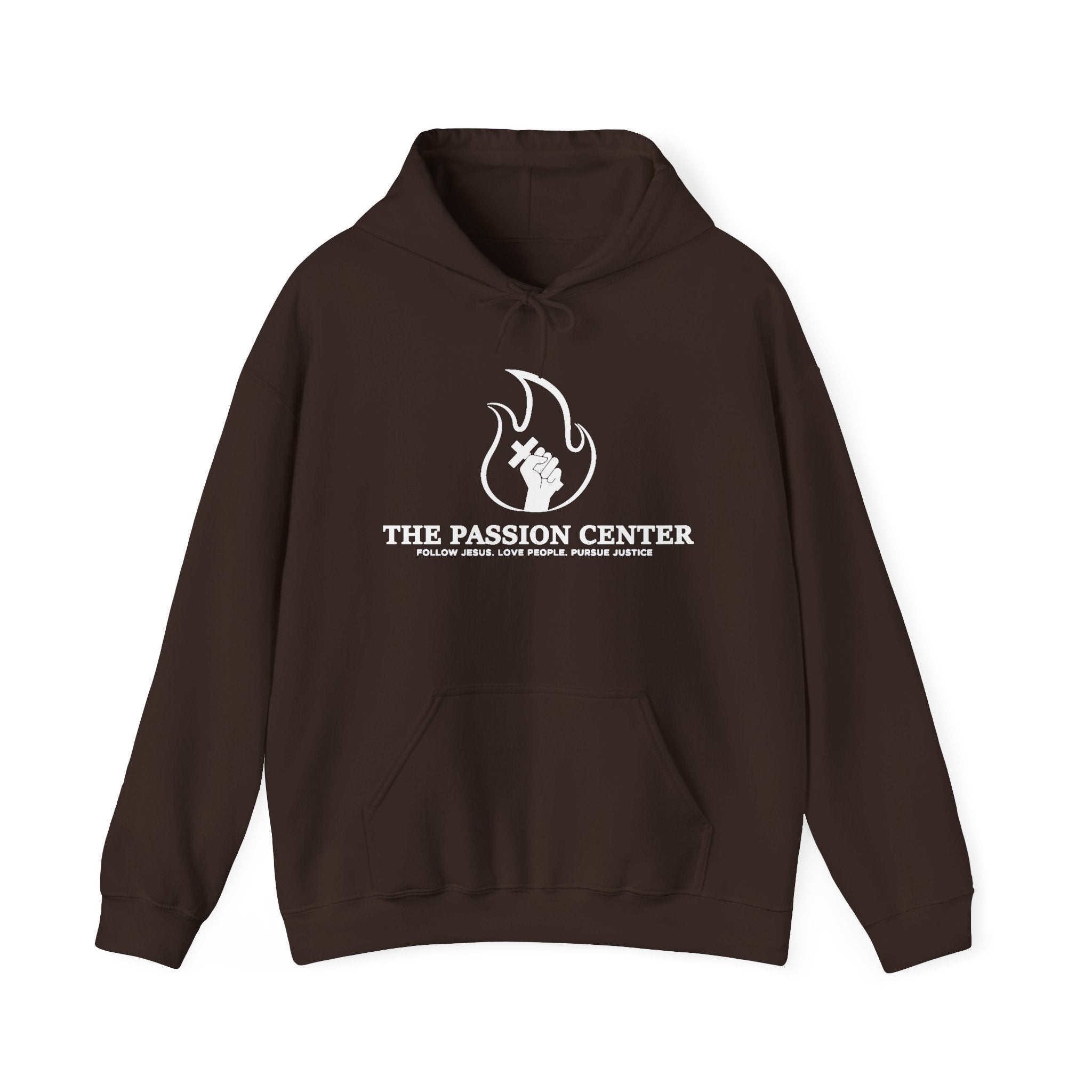 The Passion Center Hoodie — Flame Logo Church & Ministry Sweatshirt