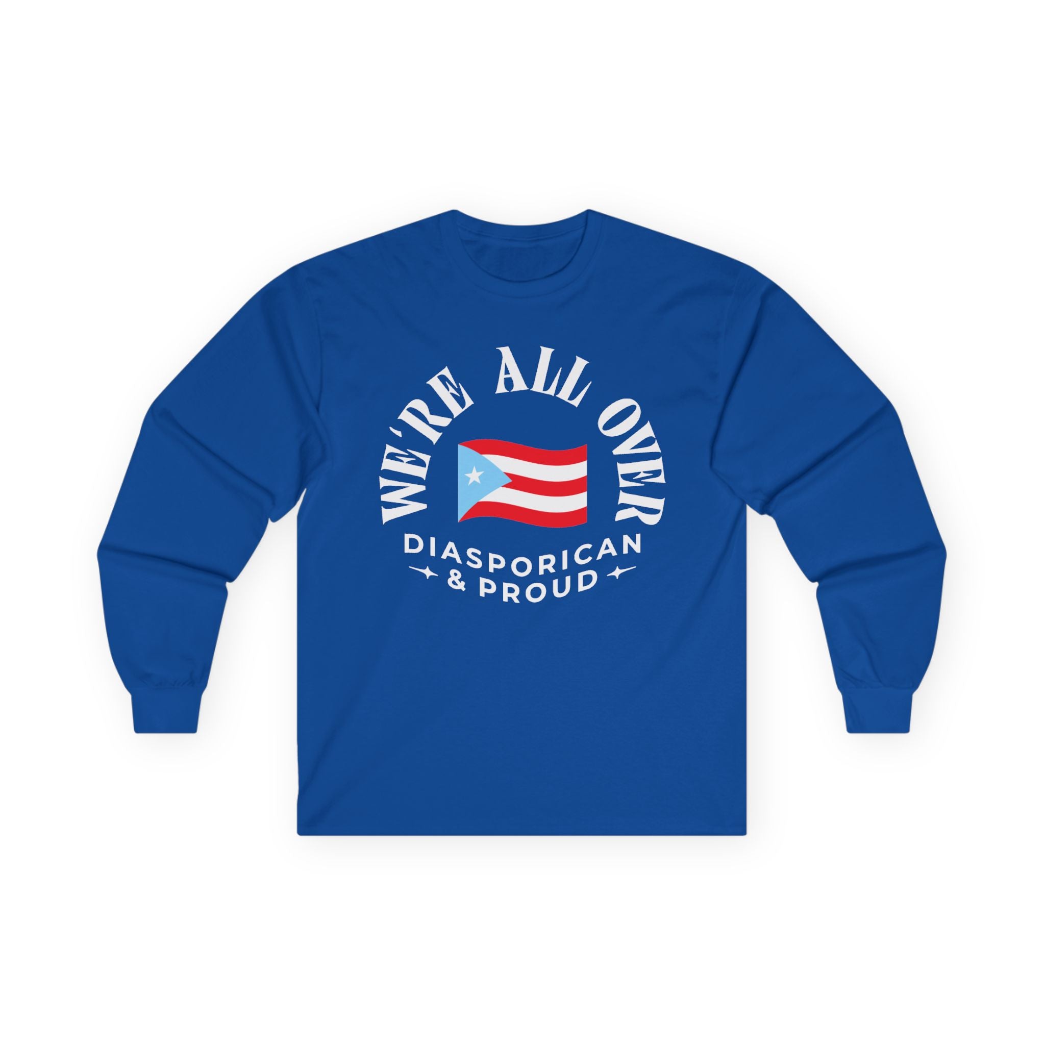 We're All Over Long Sleeve Tee — Minimalist Church Group Shirt